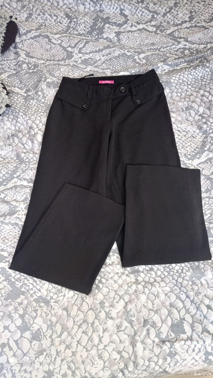 Pantalon noir jambes larges Top Studio taille S