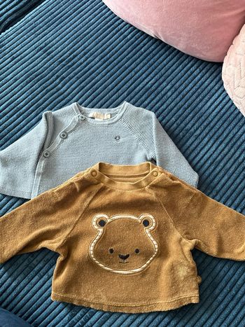 Lot de 2 pull/gilet 1 mois Obaïbi