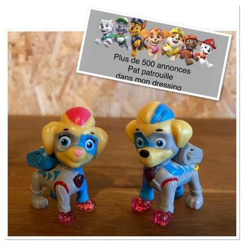 RARE Mighty Pups Super Paws Lot de 2 Chiots Mighty Twins Ella et Tuck lumineux