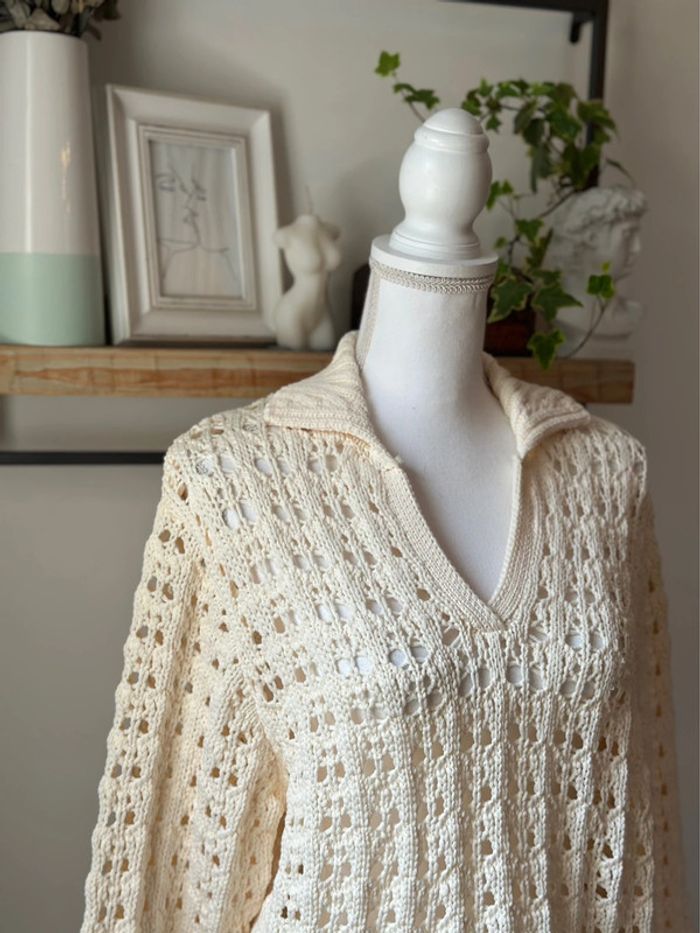 Pull ajouré crème Zara (taille XS/S) Neuf - photo numéro 3