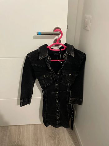 Robe en jean noir Bershka