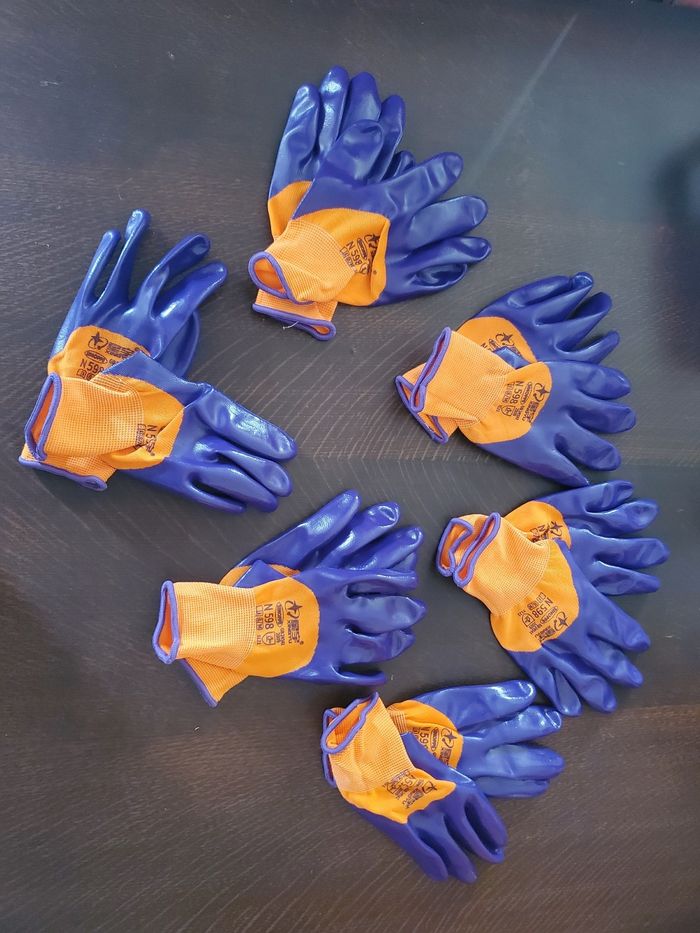Lot 6 paires gants nitrile