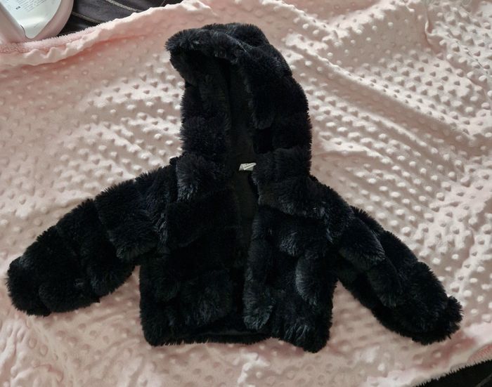 Veste moumoute bébé fille