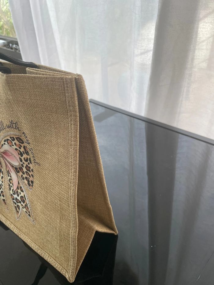 Sac de plage en toile de jute - photo numéro 5