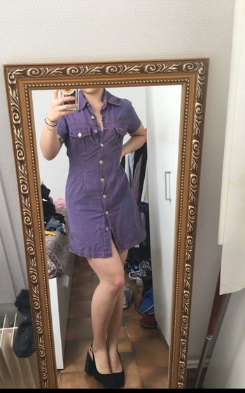 Robe en jean violet