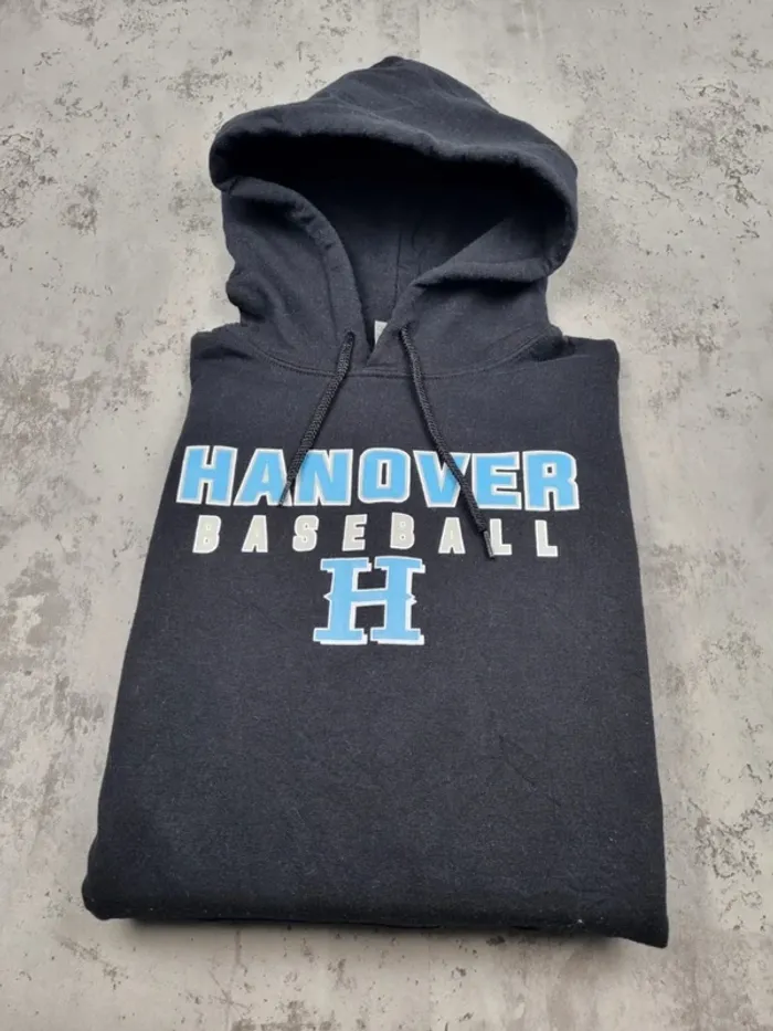 Pull à capuche noir “Hanover Baseball”,  M Hommes - photo numéro 2