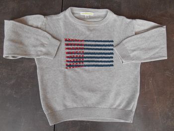 Pull fin gris garçon 3 ans