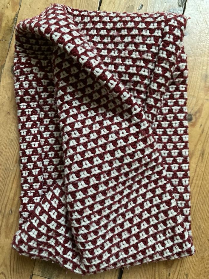 Col tour de cou bordeaux crème kiabi - photo numéro 3