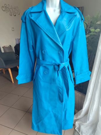 Trench long simili cuir