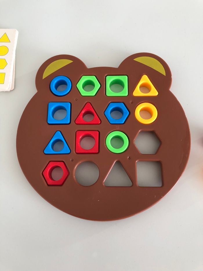 Jeux jouet forme géométrique activé educatif entraînement mental motricite type montessori - photo numéro 2