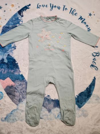 Pyjama 1 pièce kiabi 18 mois bleu ciel