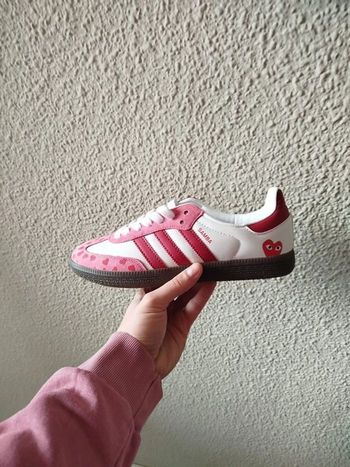 Adidas Samba OG X CDG Pink Hearts 💕 Rouge 37