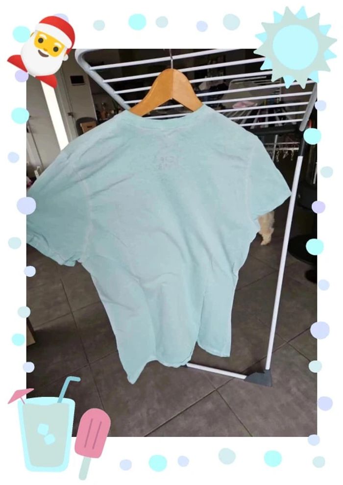 tee shirt bleu turquoise menthe pepe jeans fit slim taille S homme - photo numéro 4