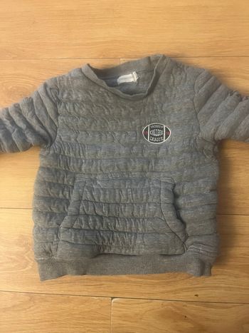 	Sweat garçon Orchestra 4 ans gris chiné style matelassé