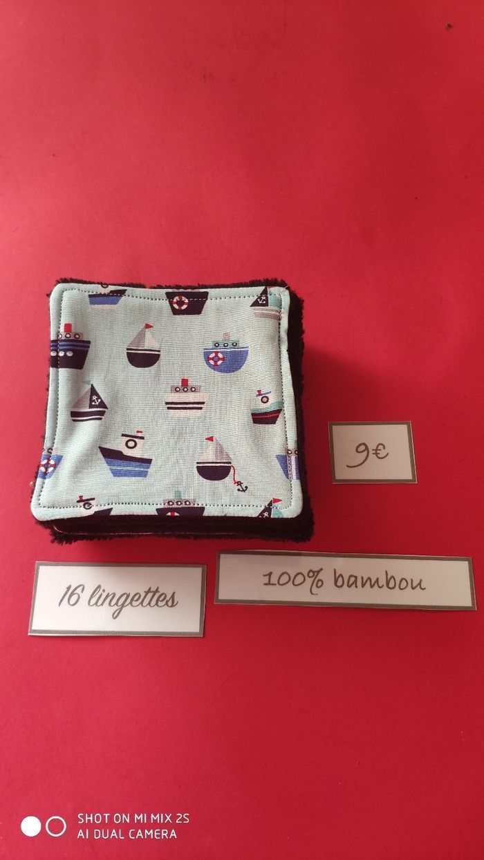 16 lingettes lavables, neuf.