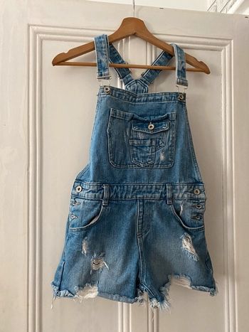 Salopette short en jeans