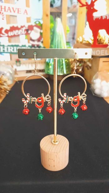 Bijoux Noël | Boucles d'oreilles "Jingle" - Neuves