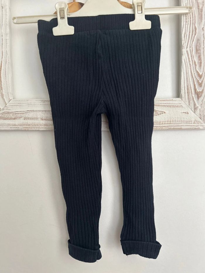 Lot deux leggings côtelés fille 36 mois - photo numéro 8