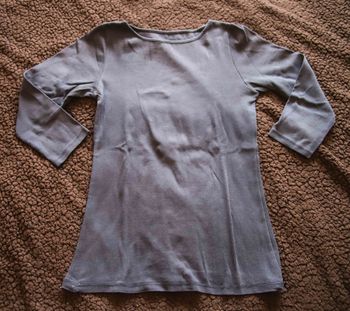 T-shirt manches 3/4 Zara Basic Gris/BLeu