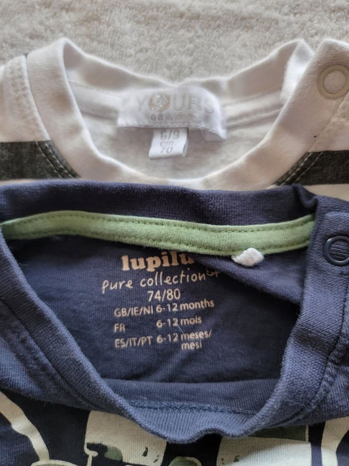 Lot de 6 tee-shirts manches longues 6 mois - photo numéro 5