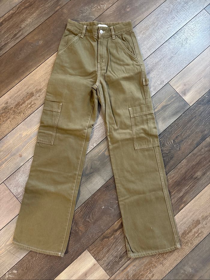 Pantalon cargo multi poches  kaki taille XS 34