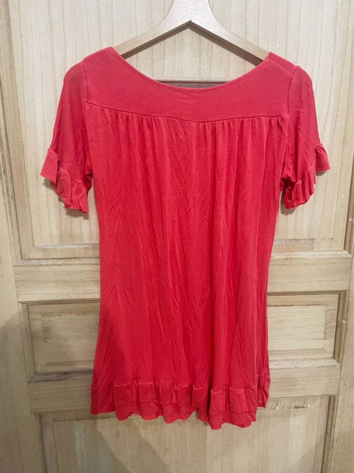 Tunique fluide uni col V manches courtes taille M - photo numéro 2