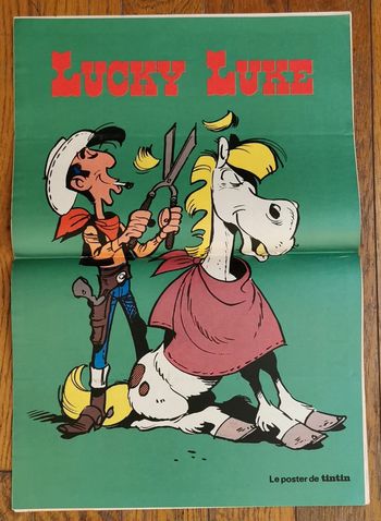 Ancien magazine Nouveau Tintin n°22 avec poster Lucky luke 1976 vintage