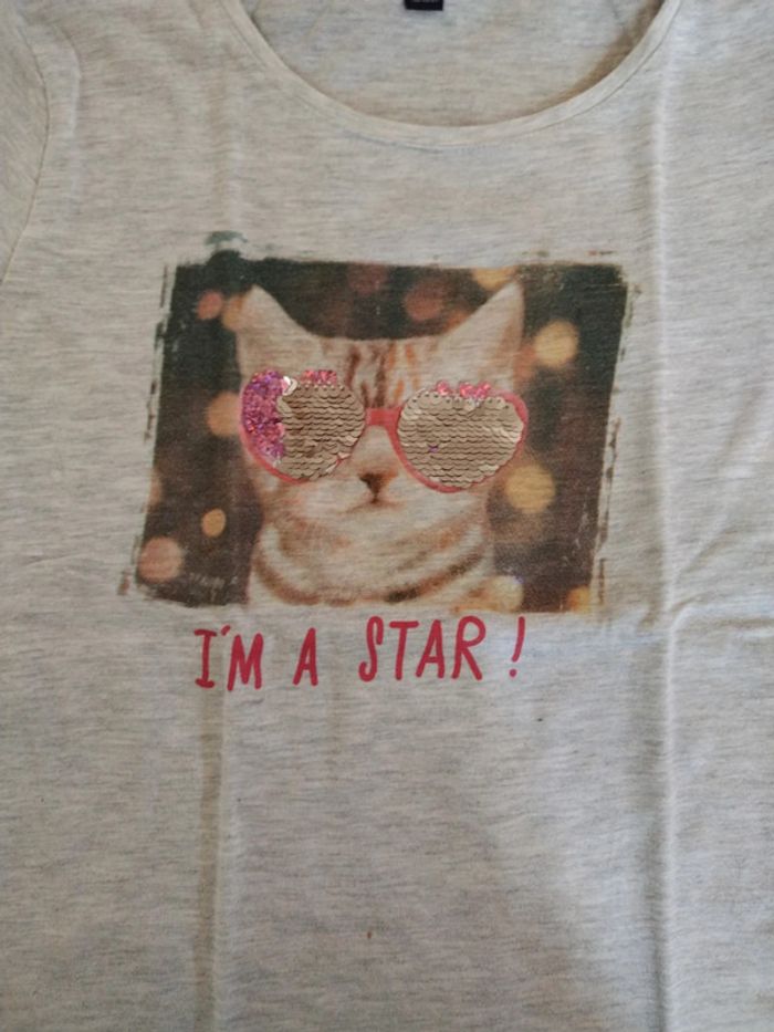 Lot de 2 t shirt manches courtes fille en 10 ans - photo numéro 2