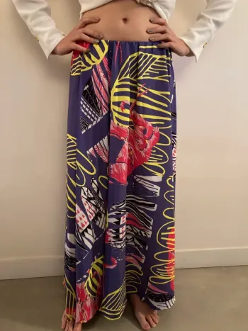 Jupe longue d’été multicolore