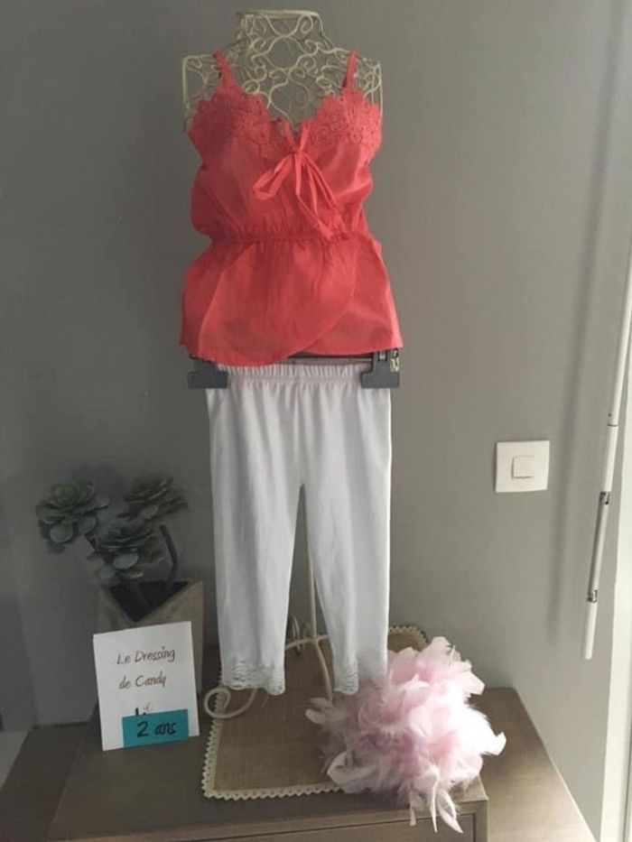 Ensemble legging et blouse top fille 24 mois