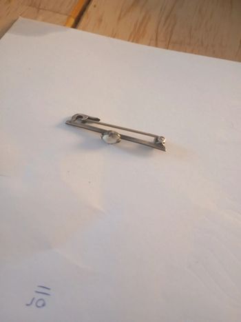 Broche argent vintage perle