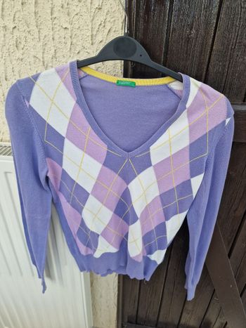 Pull beneton violet taille 36