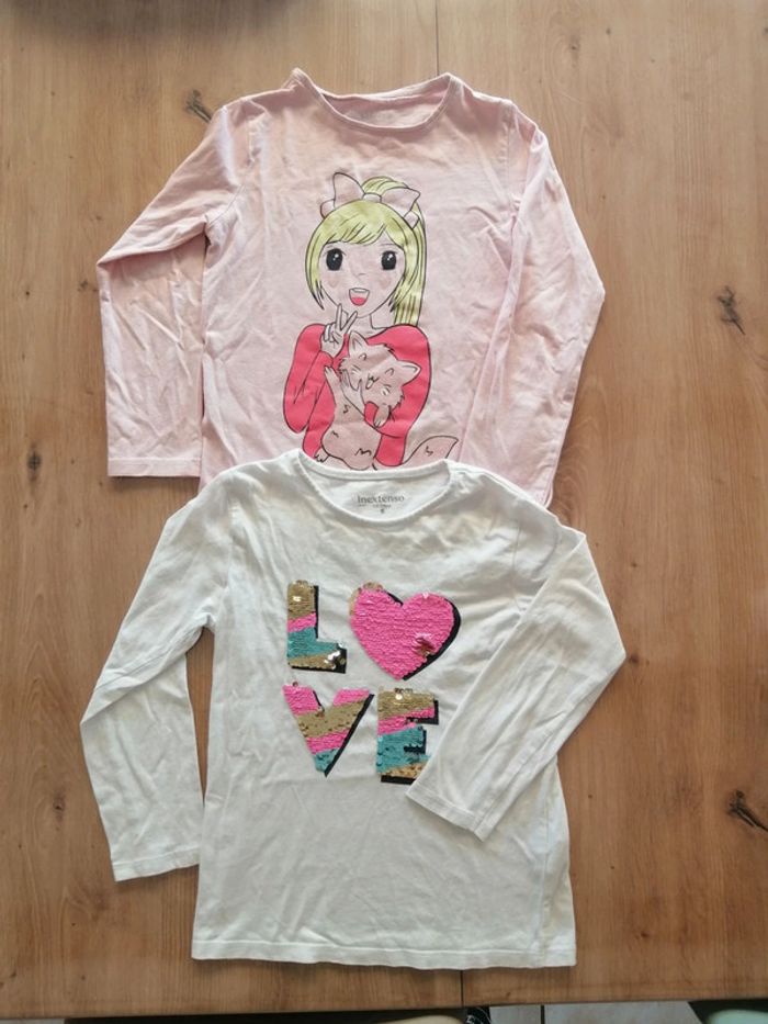 Lot t shirts fille manches longues 6ans - photo numéro 5