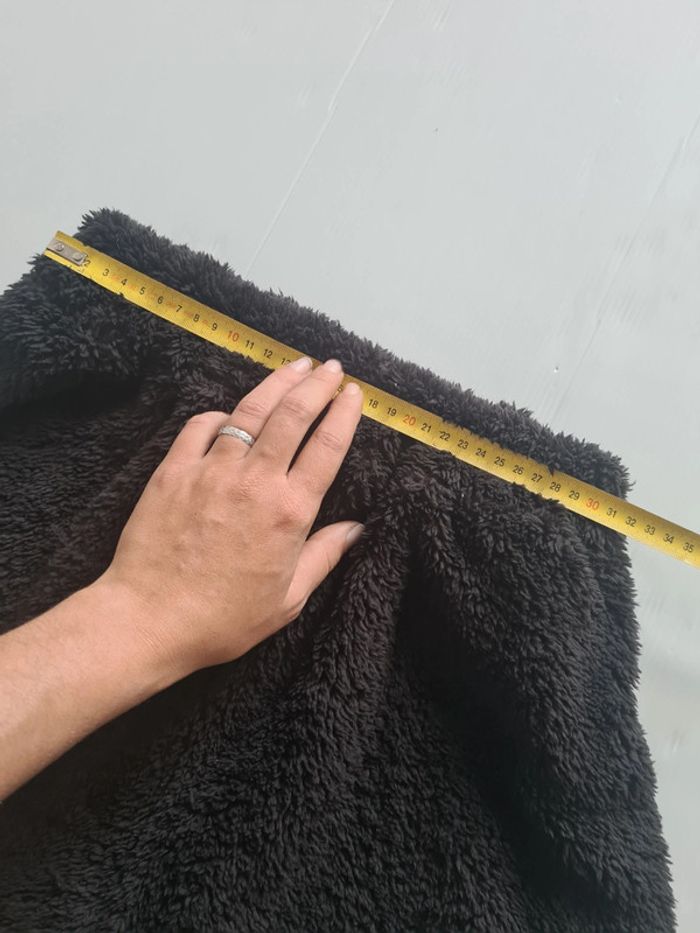 Short de pyjama noir en pilou pilou tout doux taille S, élastique de 32 à 46cm - photo numéro 3