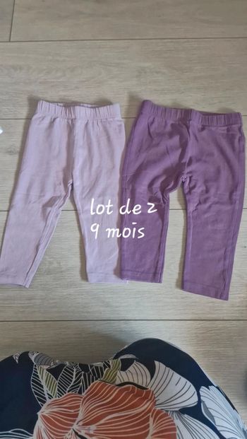 Lot de 2 leggings 9 mois