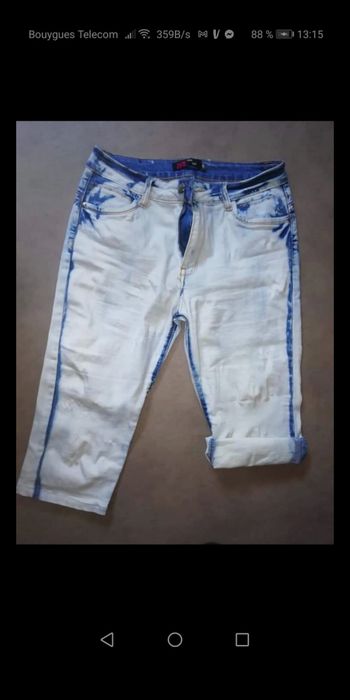 Bermuda en. Jean délavé HYPER EXTENSIBLE