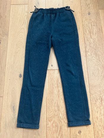 Pantalon de jogging marine à paillettes TAO 10 ans pantalon survêtement