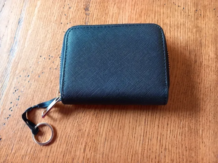 Porte monnaie homme noir.