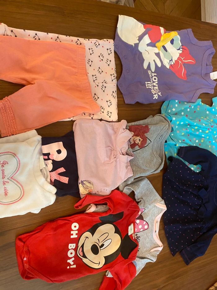 Lot vêtements fille été 3 mois Disney Grain de blé 11 articles - photo numéro 2