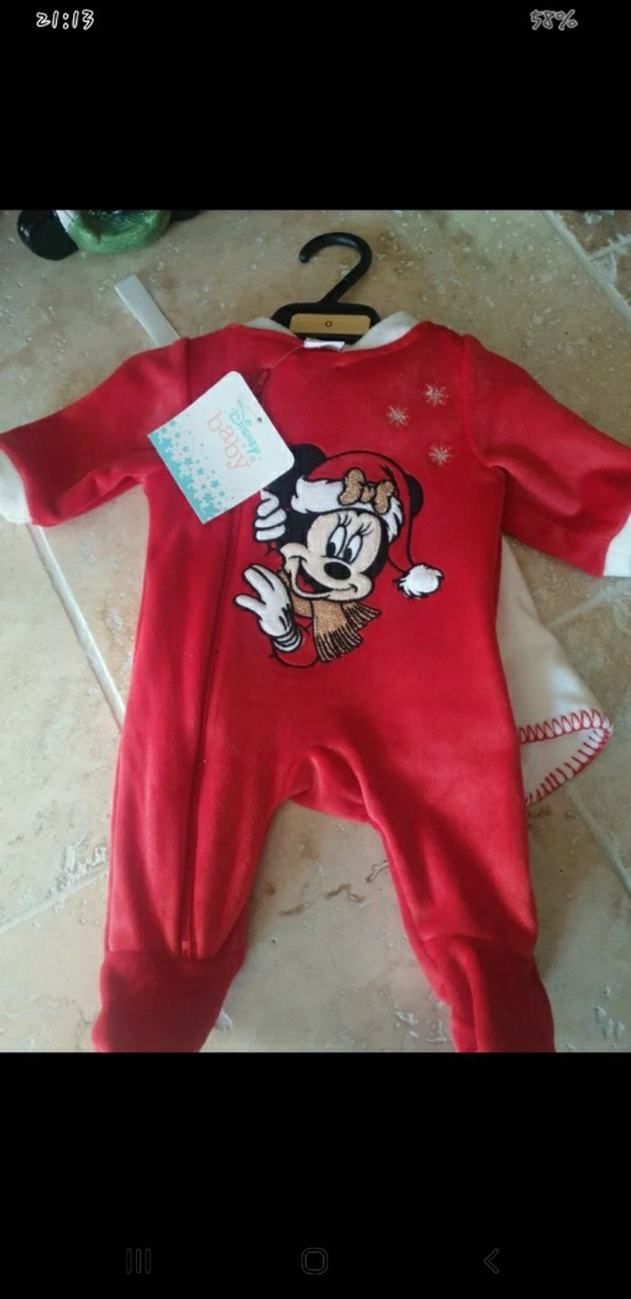 pyjama disney minnie naissance 50 cm