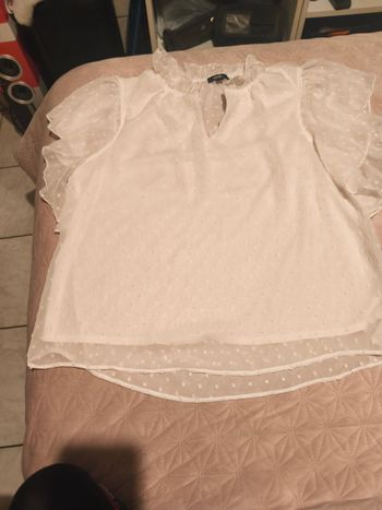 T-shirt à manche courte blanc à motif