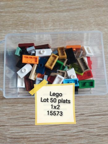Lego lot 50 plats modifié 1x2 15573