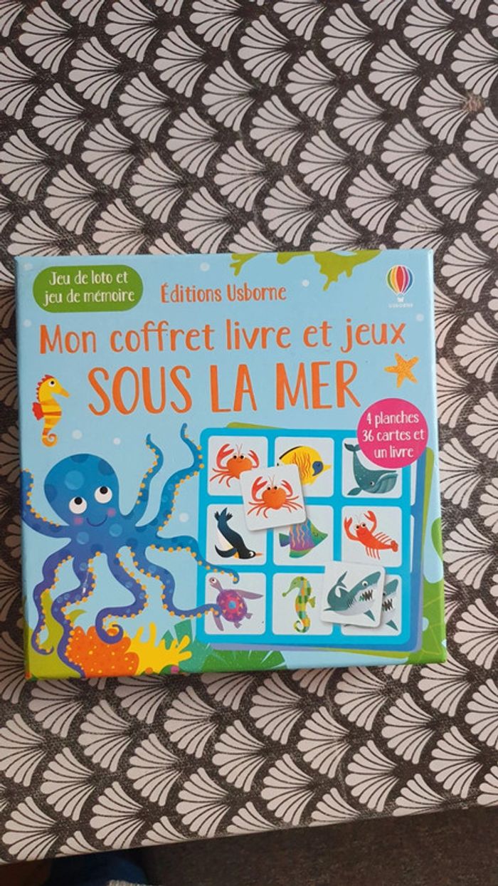 Jeu de loto et de mémoire sous la mer éditions Usborne