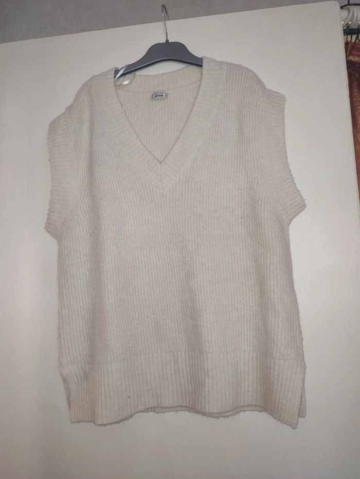 Pull oversize sans manches taille 38 / M Pimkie