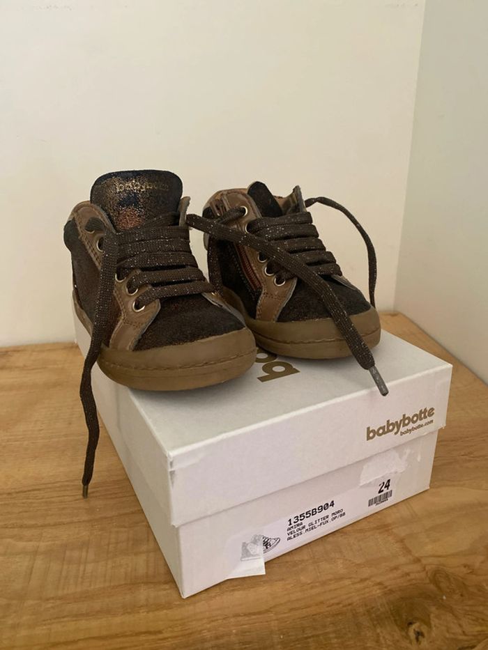 Chaussures montantes cuir fille