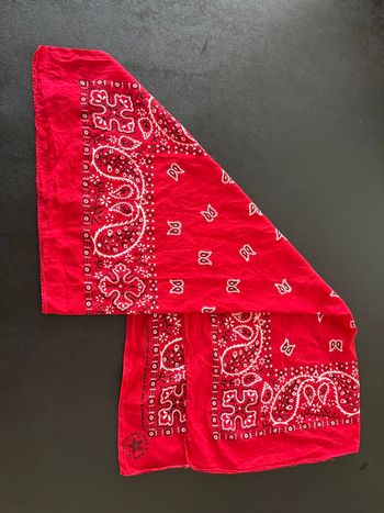Bandana Wamcraft rouge vintage - Made in USA RN 14193 - très bon état