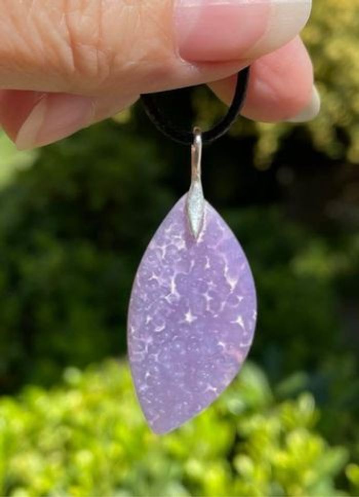 Sublime pendentif en agate grappe ou calcédoine botryoïdale - photo numéro 3