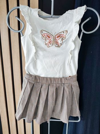 4 ans ensemble été teeshirt orchestra et jupe short Okaïdi