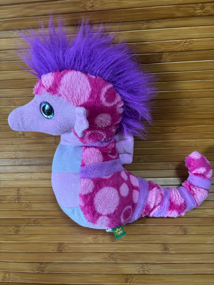 Doudou hippocampe rose violet wild republic - photo numéro 2
