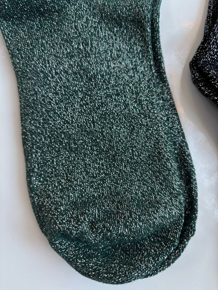 Lot de 2 paires de chaussettes pailletées fille femme - photo numéro 2